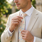 Cravate Printemps pastel délicat