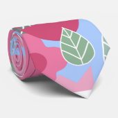 Cravate Printemps rose scandinave (Roulé)