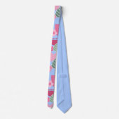 Cravate Printemps rose scandinave (Dos)