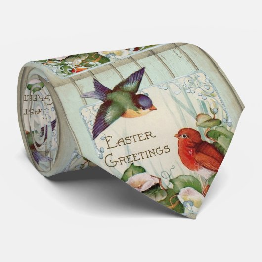 Cravate Printvintage de Pâques (Roulé)