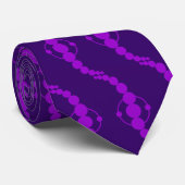 Cravate Procession planétaire - Violet sur Violet foncé (Roulé)