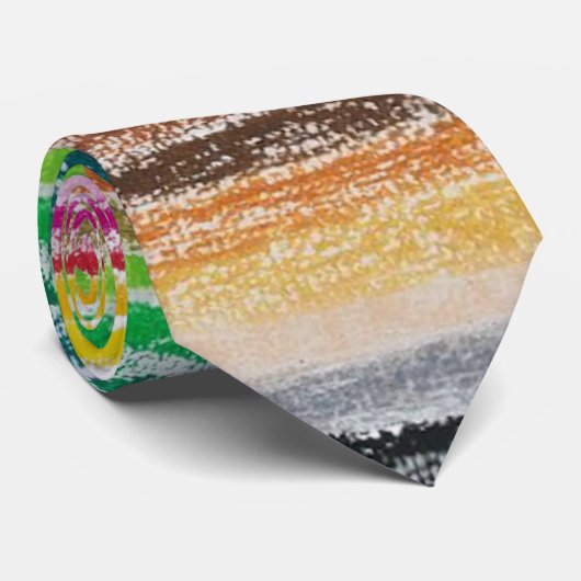 Cravate Professeur d'art, Phuilage Pastel (Roulé)