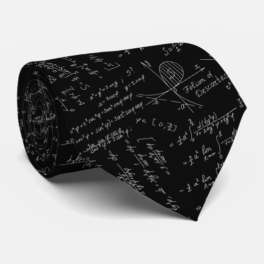 Cravate Professeur de mathématiques | Motif de formule mat (Roulé)