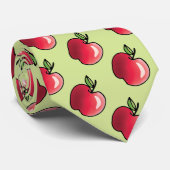 Cravate Professeur Red Apple Motif vert (Roulé)