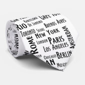 Cravate Professionnel Impression Noir Et Blanc (Roulé)