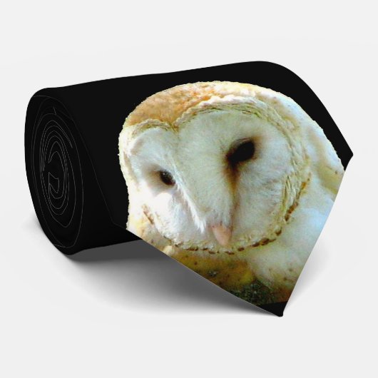 Cravate Profil décrit de hibou de grange (Roulé)