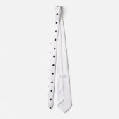 Cravate Profil sous convention astérisque blanc et noir (Dos)