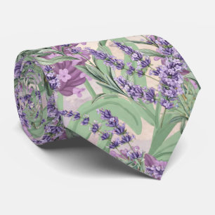 Cravate Profusion de Lavande Poussiéreuse Lavande Floral R