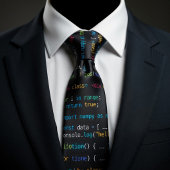 Cravate Programmeur Code Pluie