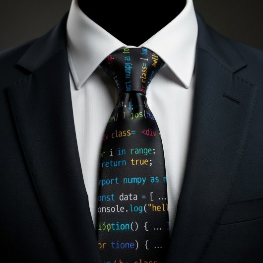 Cravate Programmeur Code Pluie