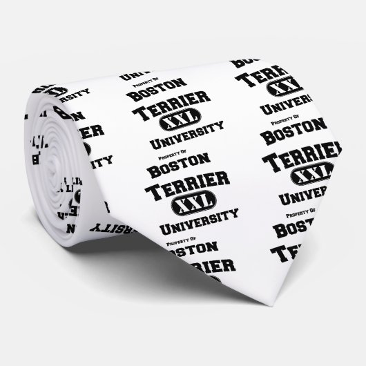 Cravate Propriété de Boston Terrier University (Roulé)