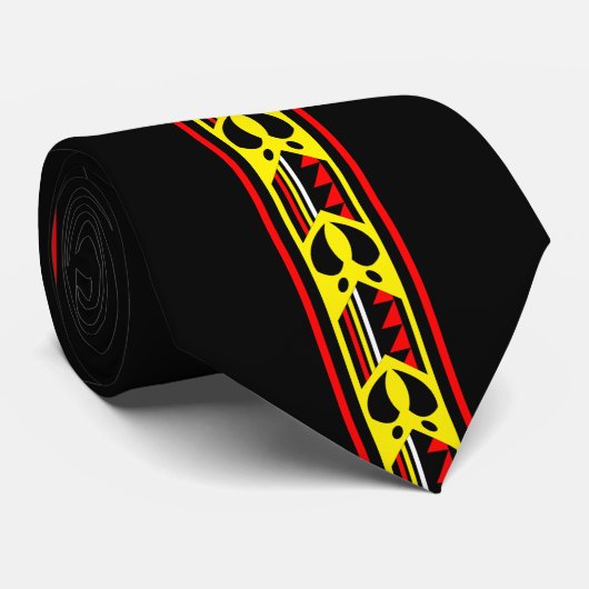 Cravate Protéger Le Peuple (Noir) (Roulé)