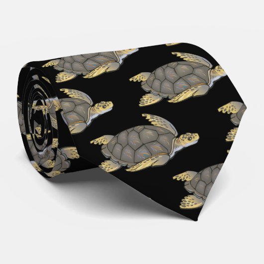 Cravate Protéger les tortues de mer Habitats de l'océan (Roulé)