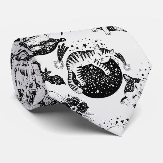 Cravate Psychedelic Cats and etc. PSYCAT01A  (Roulé)