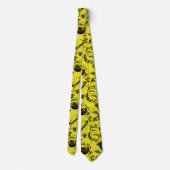 Cravate Psychedelic Cats and etc. PSYCAT01A.Yellow BG (Dos)