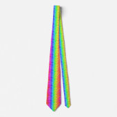 Cravate Psychédélique arc-en-ciel Zigzag Necktie (Devant)
