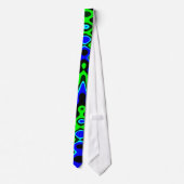 Cravate psychédélique bleu et vert (Dos)