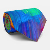 Cravate Psychédélique Crazy arc-en-ciel Cravate-teinture C (Roulé)