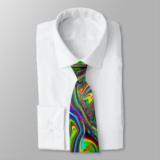 Cravate psychédélique de couleur d'arc-en-ciel (Attaché)