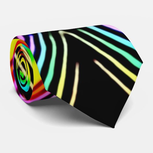 Cravate psychédélique de puissance de satin de (Roulé)