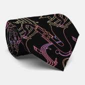 Cravate psychédélique de tourbillonnement de jazz (Roulé)