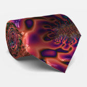 Cravate Psychédélique Groovy Tripant Funky Coloré Fractale (Roulé)