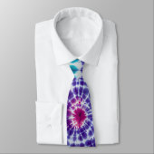 Cravate Psychédélique Radial Batik Tie Dye Art Abstrait (Attaché)