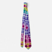 Cravate Psychédélique Radial Batik Tie Dye Art Abstrait (Dos)