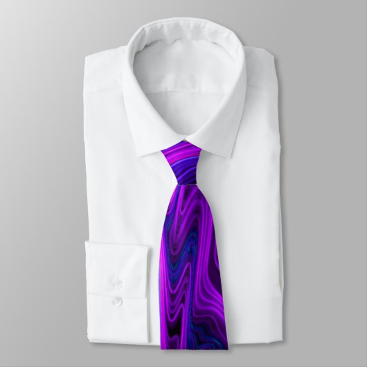 cravate psychédélique violette foncée (Attaché)
