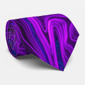 cravate psychédélique violette foncée (Roulé)