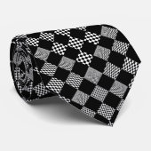Cravate Psycho Checkers par Kenneth Yoncich (Roulé)