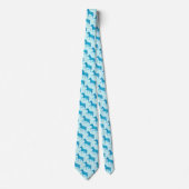 Cravate Pub anglais Polka Dot Zebra - Bleu (Devant)
