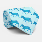 Cravate Pub anglais Polka Dot Zebra - Bleu (Roulé)