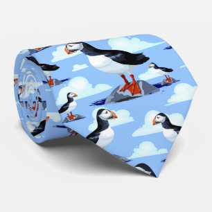Cravate Puffin Cute Oiseau de mer Atlantique
