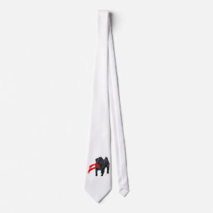 Cravate Pugs en écharpe rouge