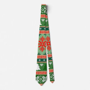Cravate pull de Noël tricoté