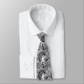 Cravate Punk Rock Black & White Necktie (Attaché)