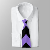Cravate Purple and Black Chevron Zigzag Pattern (Attaché)