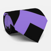 Cravate Purple and Black Chevron Zigzag Pattern (Roulé)