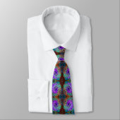 Cravate Purple Colorful Super Retro Liquid Swirl Abstrait (Attaché)