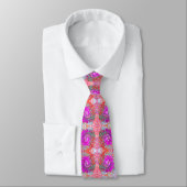 Cravate Purple et Orange Super Retro Swirl Abstrait (Attaché)
