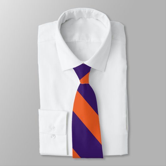 Cravate Purple et Orange University Stripe (Attaché)
