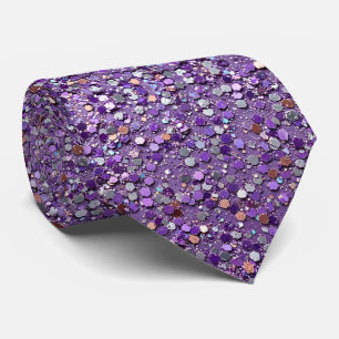 Cravate Purple Faux Pailleté + Soie Luxe Gentleman