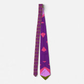 Cravate Purple Green Rose Art Déco Amusant Anniversaire Fi (Dos)