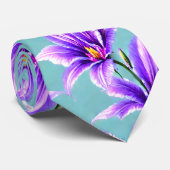 Cravate Purple Lilly du Motif de la Vallée (Roulé)