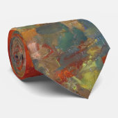 Cravate Purple Red Green Yellow Impressionistic Pears (Roulé)