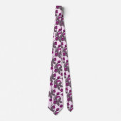 Cravate Purple retro ethnic elegant flower pattern (Devant)