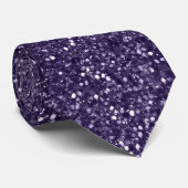 Cravate Purple Sparkles Faux Parties scintillant Fancy Lux (Roulé)