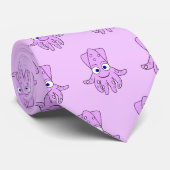 Cravate Purple Squid Design (Roulé)