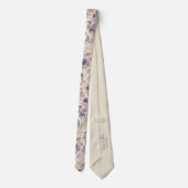 Cravate Purple Thistle & Wildflower Wedding (Dos)